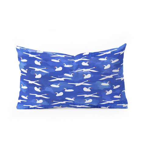 Hello Sayang Swanlake Oblong Throw Pillow