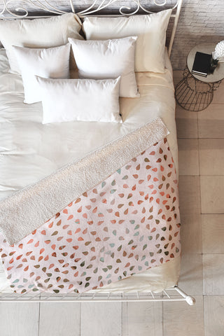 Hello Sayang Sweet Rose Petals Fleece Throw Blanket