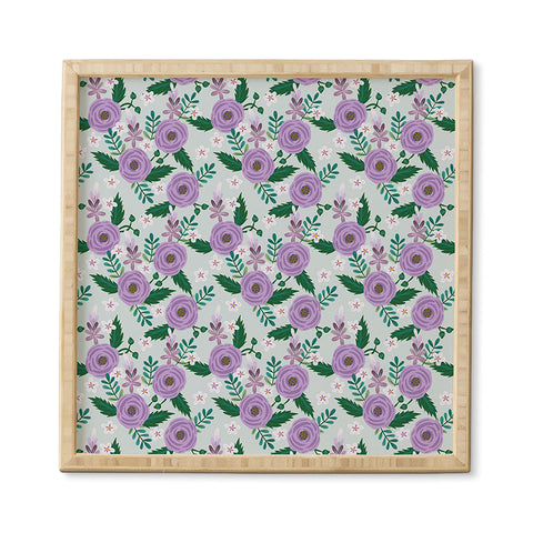 Hello Sayang Sweet Roses Mint Framed Wall Art