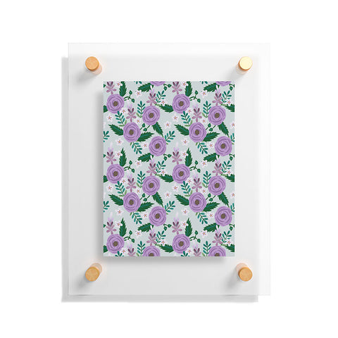 Hello Sayang Sweet Roses Mint Floating Acrylic Print