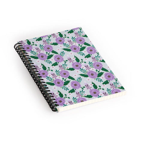 Hello Sayang Sweet Roses Mint Spiral Notebook