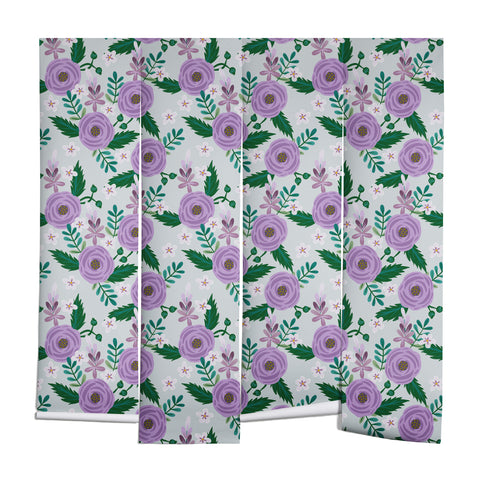 Hello Sayang Sweet Roses Mint Wall Mural