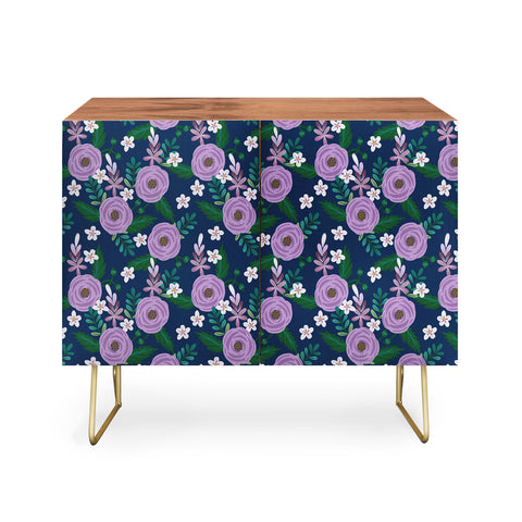 Hello Sayang Sweet Roses Navy Blue Credenza