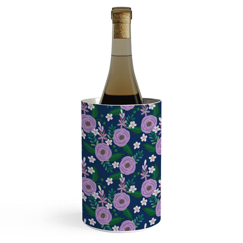 Hello Sayang Sweet Roses Navy Blue Wine Chiller