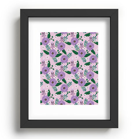 Hello Sayang Sweet Roses Pink Recessed Framing Rectangle