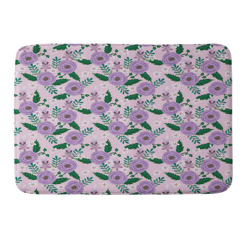 Hello Sayang Sweet Roses Pink Memory Foam Bath Mat