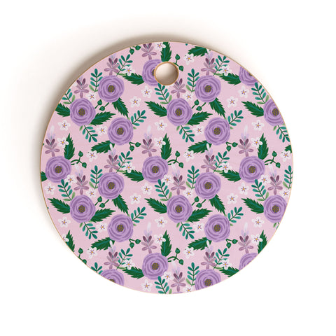 Hello Sayang Sweet Roses Pink Cutting Board Round