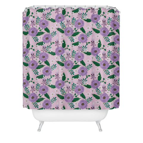 Hello Sayang Sweet Roses Pink Shower Curtain