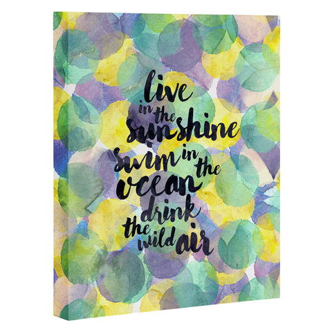 Hello Sayang Swim in the Ocean Art Canvas