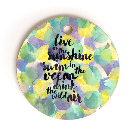 Hello Sayang Swim in the Ocean Cutting Board Round