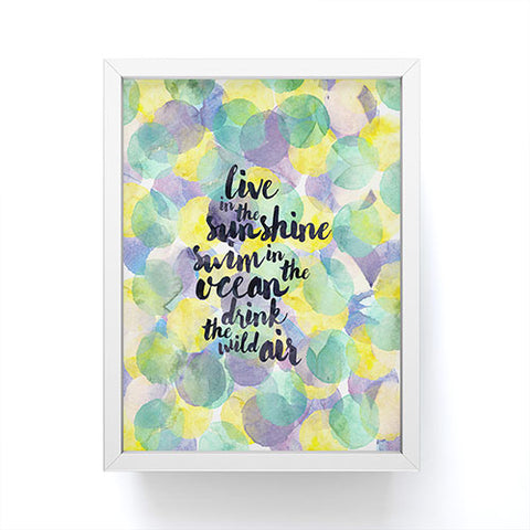 Hello Sayang Swim in the Ocean Framed Mini Art Print