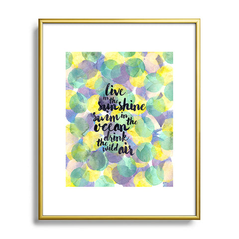 Hello Sayang Swim in the Ocean Metal Framed Art Print