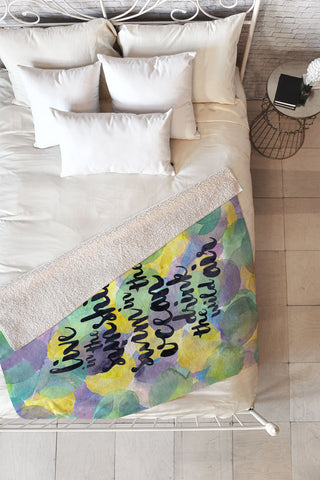 Hello Sayang Swim in the Ocean Fleece Throw Blanket