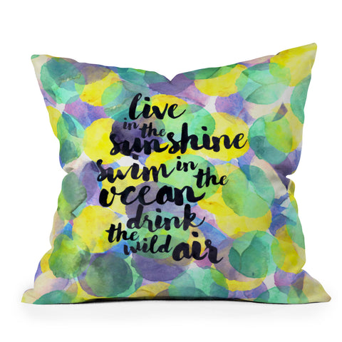 Hello Sayang Swim in the Ocean Throw Pillow