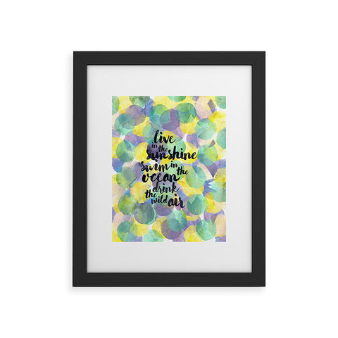 Hello Sayang Swim in the Ocean Framed Art Print