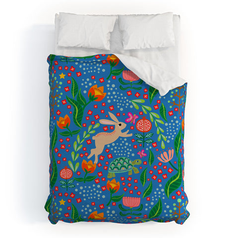 Hello Sayang The Tortoise and The Hare Day Duvet Cover