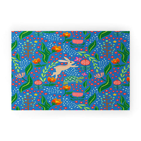 Hello Sayang The Tortoise and The Hare Day Welcome Mat