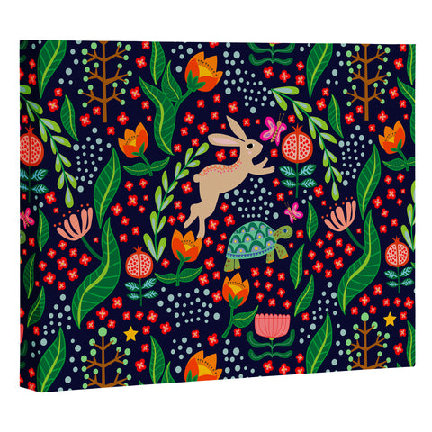 Hello Sayang The Tortoise and The Hare Night Art Canvas