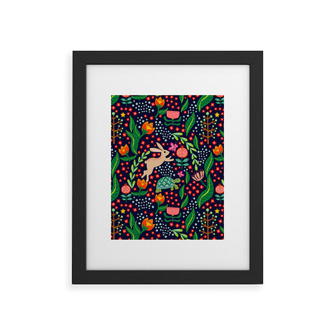 Hello Sayang The Tortoise and The Hare Night Framed Art Print