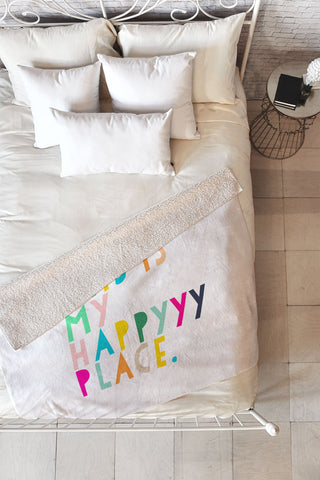 Hello Sayang This is My Happyyy Place Fleece Throw Blanket