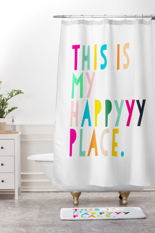 Hello Sayang This is My Happyyy Place Shower Curtain And Mat