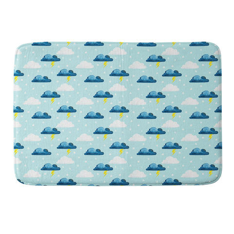 Hello Sayang Thunderclouds Memory Foam Bath Mat