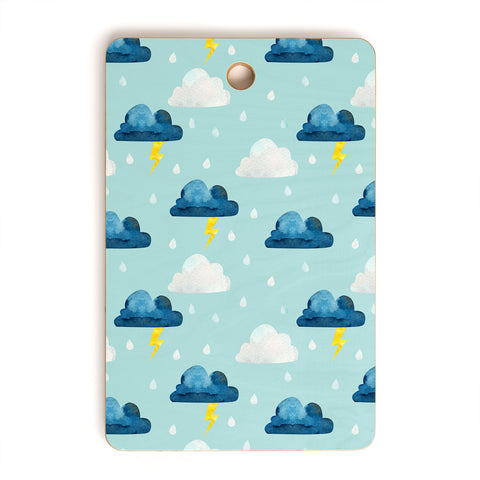 Hello Sayang Thunderclouds Cutting Board Rectangle