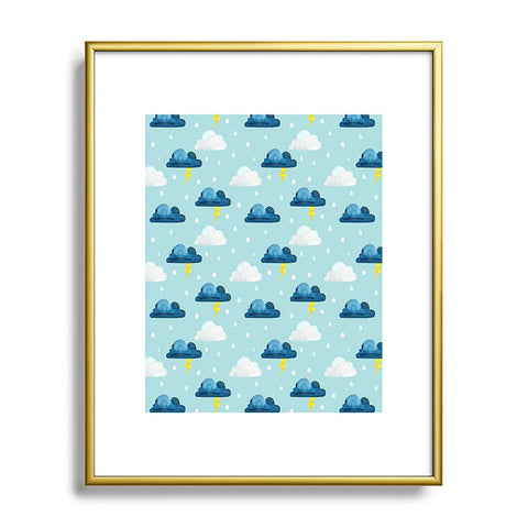 Hello Sayang Thunderclouds Metal Framed Art Print