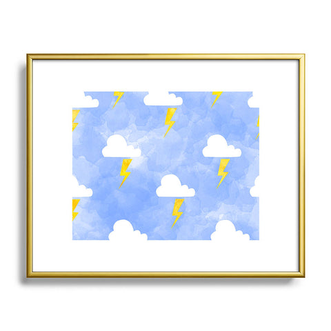 Hello Sayang Thunderstorm Metal Framed Art Print