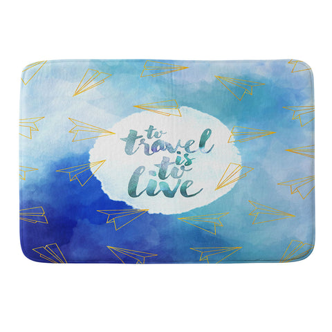 Hello Sayang To Travel Is To Live Memory Foam Bath Mat