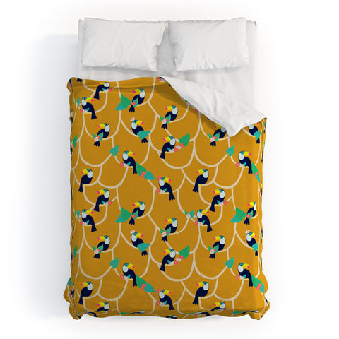 Hello Sayang Toucan Play This Mustard Game Duvet Cover