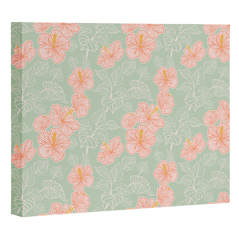 Hello Sayang Tropical Hibiscus Art Canvas