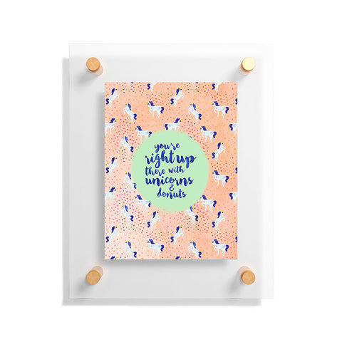 Hello Sayang Unicorns and Donuts Floating Acrylic Print