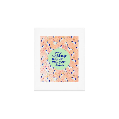 Hello Sayang Unicorns and Donuts Art Print