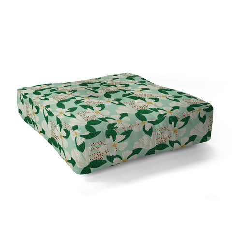 Hello Sayang Urban Jungle Hibiscus Floor Pillow Square