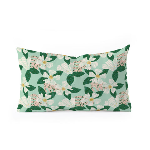 Hello Sayang Urban Jungle Hibiscus Oblong Throw Pillow