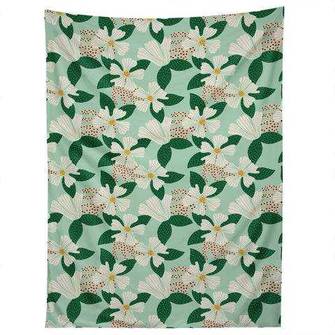 Hello Sayang Urban Jungle Hibiscus Tapestry