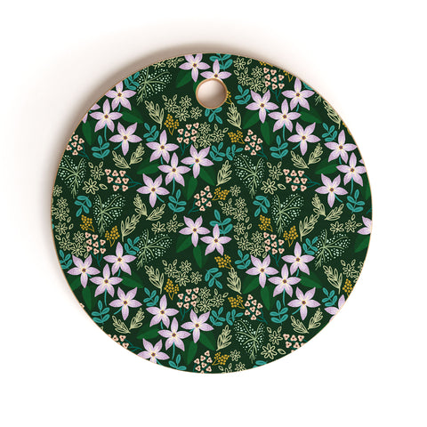Hello Sayang Urban Jungle Orchids Cutting Board Round
