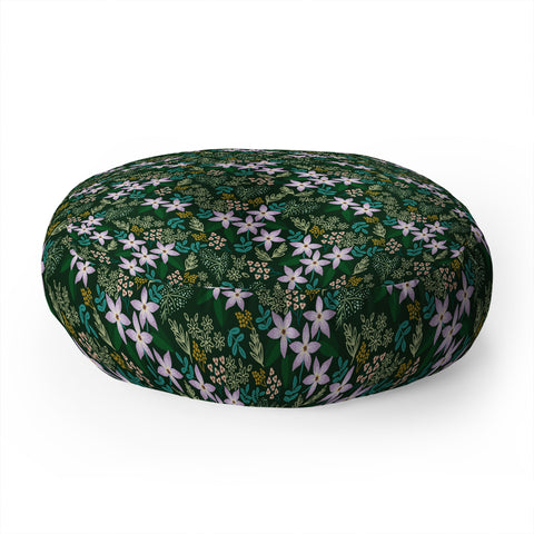 Hello Sayang Urban Jungle Orchids Floor Pillow Round