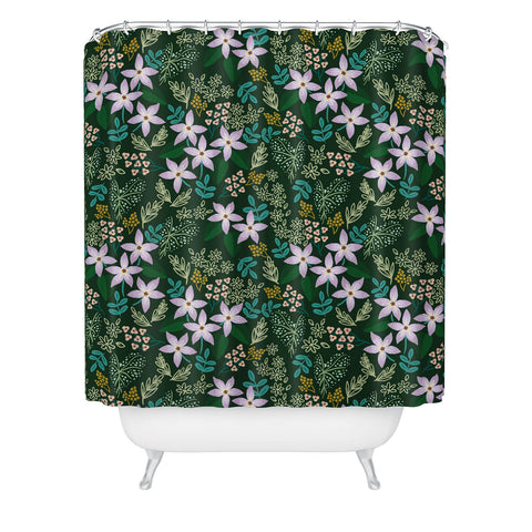 Hello Sayang Urban Jungle Orchids Shower Curtain