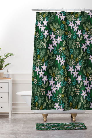 Hello Sayang Urban Jungle Orchids Shower Curtain And Mat