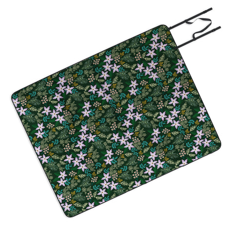 Hello Sayang Urban Jungle Orchids Picnic Blanket