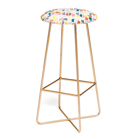 Hello Sayang Velvet Leaves Bar Stool