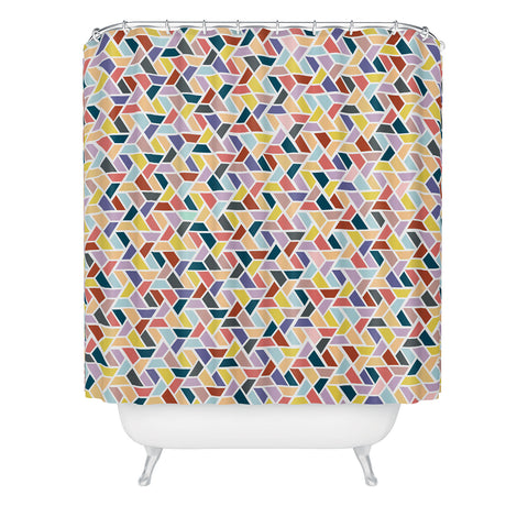 Hello Sayang Velvet Leaves Shower Curtain