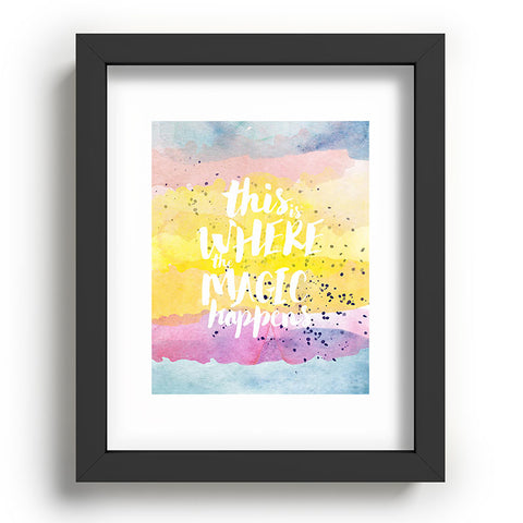 Hello Sayang Where The Magic Happens Recessed Framing Rectangle