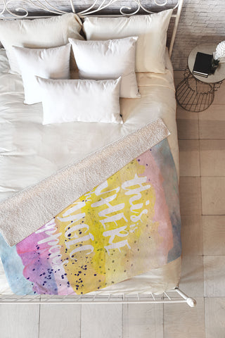 Hello Sayang Where The Magic Happens Fleece Throw Blanket