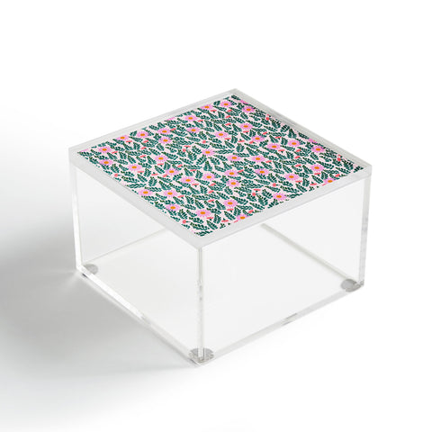 Hello Sayang Wild Daisies Pink Acrylic Box