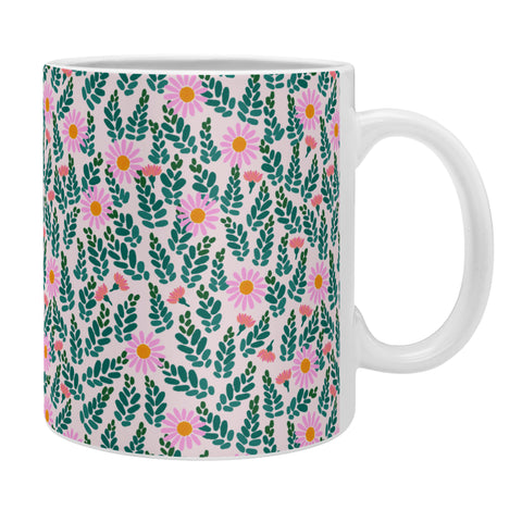 Hello Sayang Wild Daisies Pink Coffee Mug