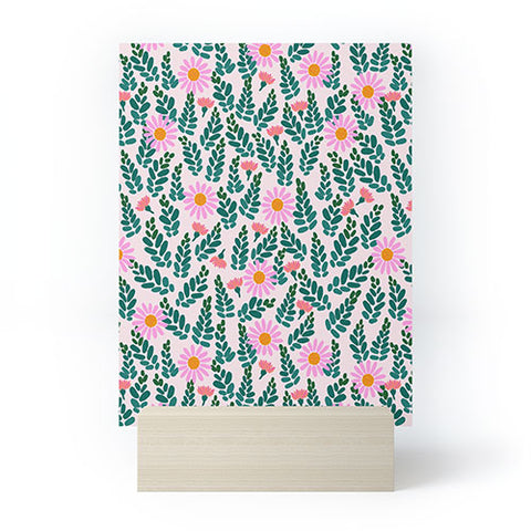 Hello Sayang Wild Daisies Pink Mini Art Print