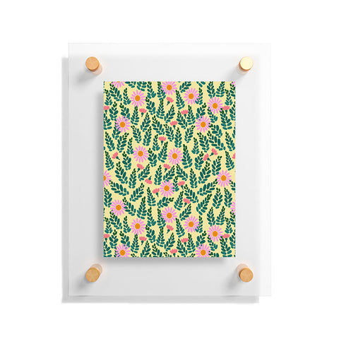 Hello Sayang Wild Daisies Yellow Floating Acrylic Print